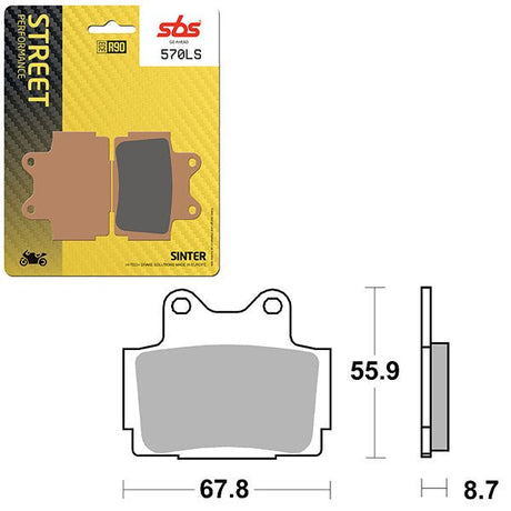 SBS PERFORMANCE LS SINTER REAR BRAKE PAD (6260570108) - DRIVEN Canada's Powersports 6260570108