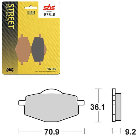 SBS PERFORMANCE LS SINTER REAR BRAKE PAD (6260575108) - DRIVEN Canada's Powersports 6260575108