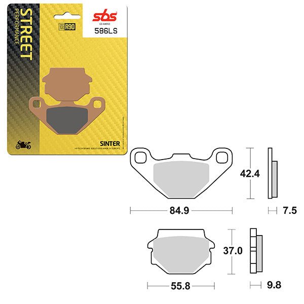 SBS PERFORMANCE LS SINTER REAR BRAKE PAD (6260586108) - DRIVEN Canada's Powersports 6260586108