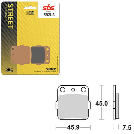 SBS PERFORMANCE LS SINTER REAR BRAKE PAD (6260592108) - DRIVEN Canada's Powersports 6260592108