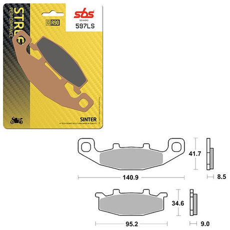 SBS PERFORMANCE LS SINTER REAR BRAKE PAD (6260597108) - DRIVEN Canada's Powersports 6260597108