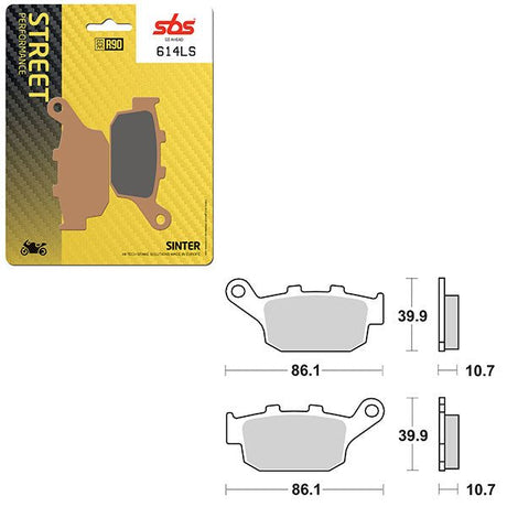 SBS PERFORMANCE LS SINTER REAR BRAKE PAD (6260614108) - DRIVEN Canada's Powersports 6260614108