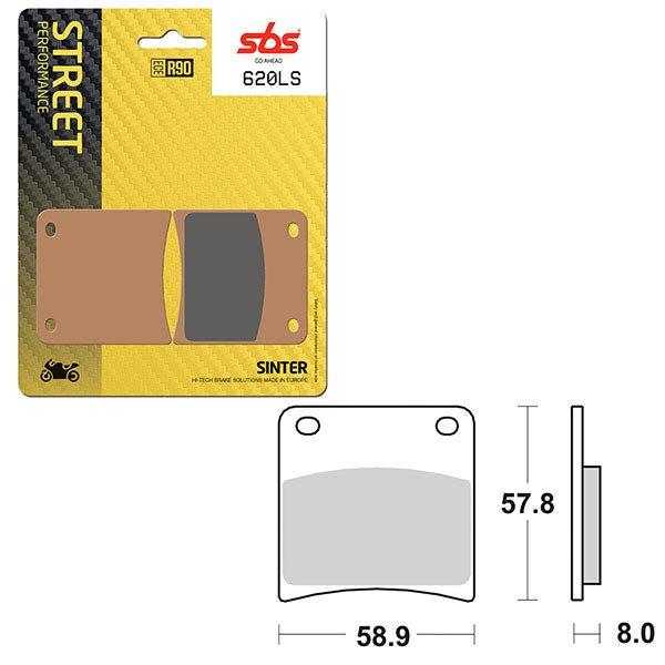 SBS PERFORMANCE LS SINTER REAR BRAKE PAD (6260620108) - DRIVEN Canada's Powersports 6260620108