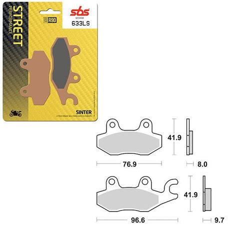 SBS PERFORMANCE LS SINTER REAR BRAKE PAD (6260633108) - DRIVEN Canada's Powersports 6260633108