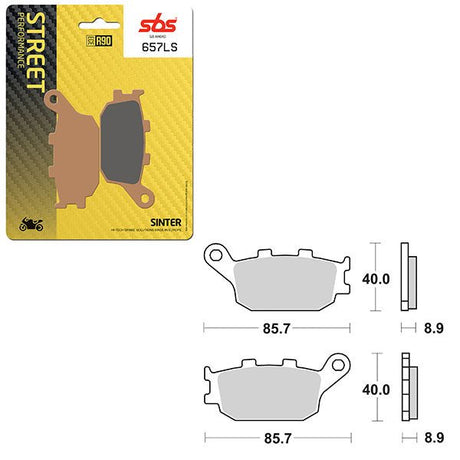 SBS PERFORMANCE LS SINTER REAR BRAKE PAD (6260657108) - DRIVEN Canada's Powersports 6260657108