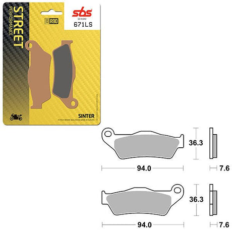 SBS PERFORMANCE LS SINTER REAR BRAKE PAD (6260671108) - DRIVEN Canada's Powersports 6260671108