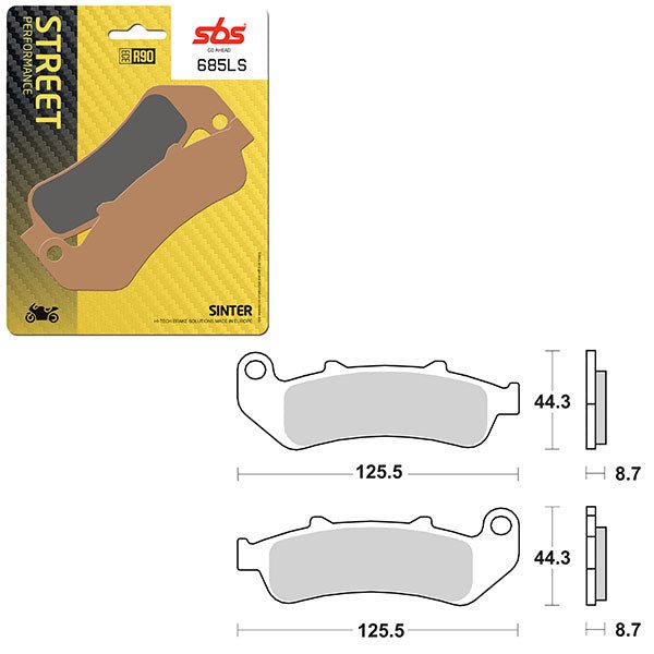 SBS PERFORMANCE LS SINTER REAR BRAKE PAD (6260685108) - DRIVEN Canada's Powersports 6260685108