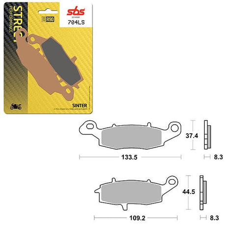 SBS PERFORMANCE LS SINTER REAR BRAKE PAD (6260704108) - DRIVEN Canada's Powersports 6260704108