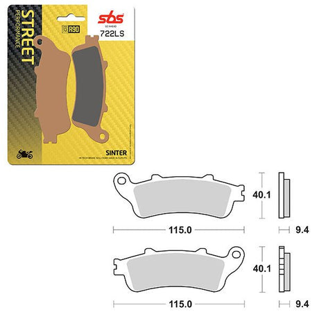 SBS PERFORMANCE LS SINTER REAR BRAKE PAD (6260722108) - DRIVEN Canada's Powersports 6260722108