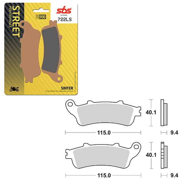 SBS PERFORMANCE LS SINTER REAR BRAKE PAD (6260722108) - DRIVEN Canada's Powersports 6260722108