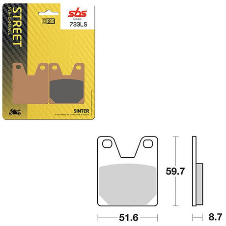 SBS PERFORMANCE LS SINTER REAR BRAKE PAD (6260733108) - DRIVEN Canada's Powersports 6260733108