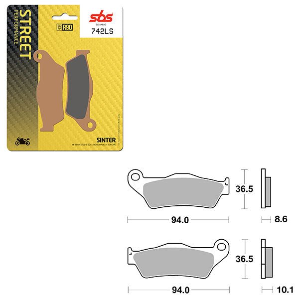 SBS PERFORMANCE LS SINTER REAR BRAKE PAD (6260742108) - DRIVEN Canada's Powersports 6260742108