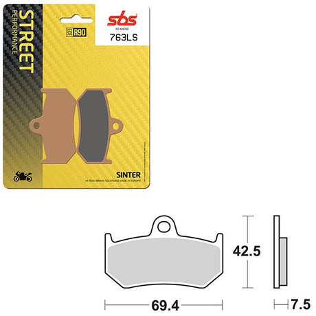 SBS PERFORMANCE LS SINTER REAR BRAKE PAD (6260763108) - DRIVEN Canada's Powersports 6260763108