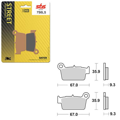 SBS PERFORMANCE LS SINTER REAR BRAKE PAD (6260790108) - DRIVEN Canada's Powersports 6260790108