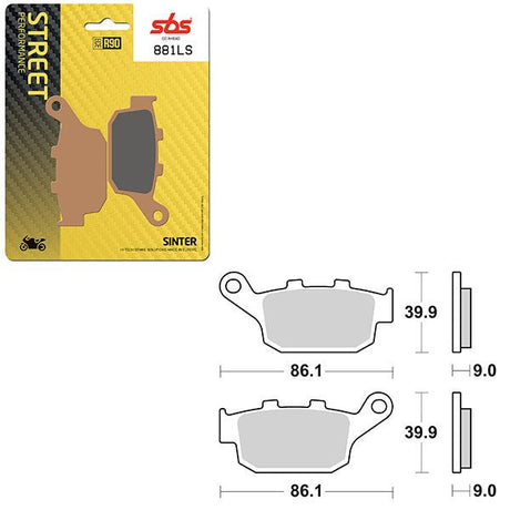 SBS PERFORMANCE LS SINTER REAR BRAKE PAD (6260881108) - DRIVEN Canada's Powersports 6260881108
