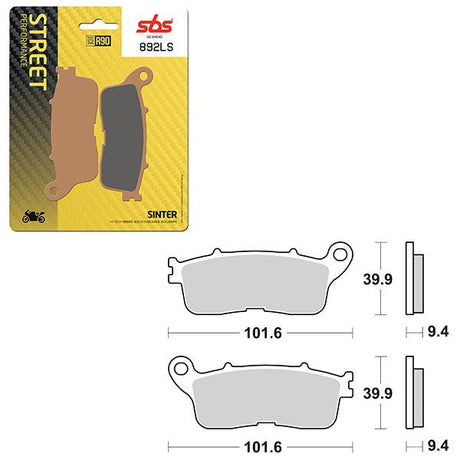 SBS PERFORMANCE LS SINTER REAR BRAKE PAD (6260892108) - DRIVEN Canada's Powersports 6260892108