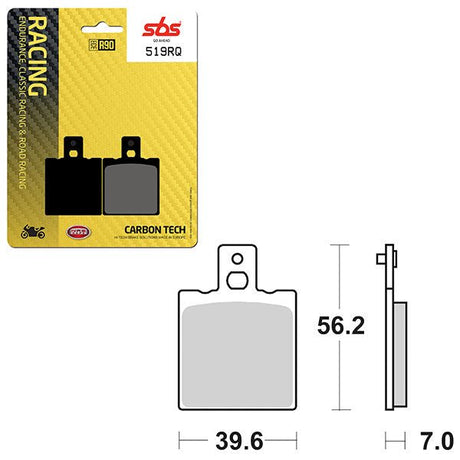 SBS ROAD RACING & TRACKDAYS CARBON TECH REAR BRAKE PAD (6210519108) - DRIVEN Canada's Powersports 6210519108