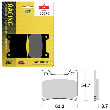 SBS ROAD RACING & TRACKDAYS CARBON TECH REAR BRAKE PAD (6210555108) - DRIVEN Canada's Powersports 6210555108