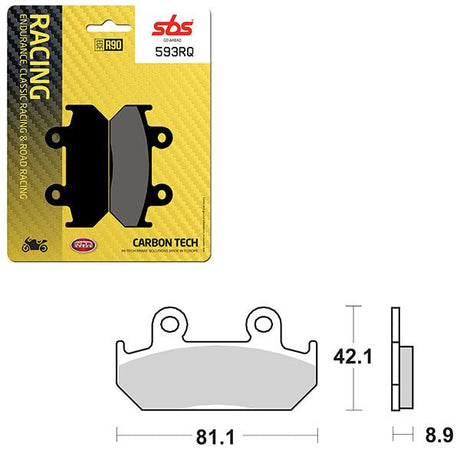 SBS ROAD RACING & TRACKDAYS CARBON TECH REAR BRAKE PAD (6210593108) - DRIVEN Canada's Powersports 6210593108