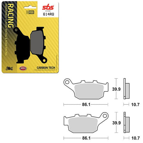 SBS ROAD RACING & TRACKDAYS CARBON TECH REAR BRAKE PAD (6210614108) - DRIVEN Canada's Powersports 6210614108