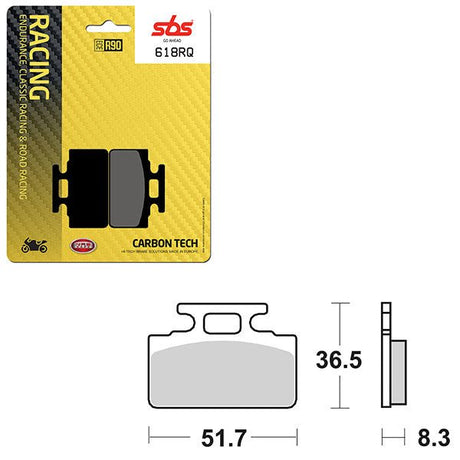SBS ROAD RACING & TRACKDAYS CARBON TECH REAR BRAKE PAD (6210618108) - DRIVEN Canada's Powersports 6210618108