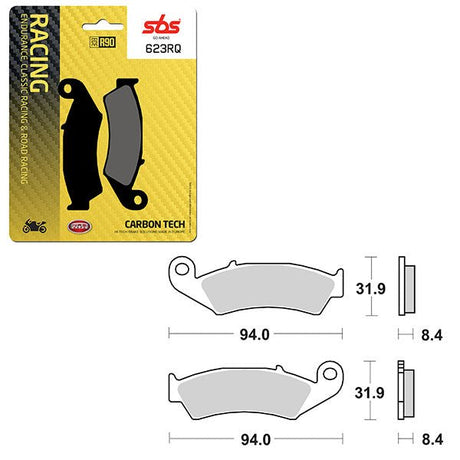 SBS ROAD RACING & TRACKDAYS CARBON TECH REAR BRAKE PAD (6210623108) - DRIVEN Canada's Powersports 6210623108