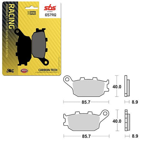 SBS ROAD RACING & TRACKDAYS CARBON TECH REAR BRAKE PAD (6210657108) - DRIVEN Canada's Powersports 6210657108