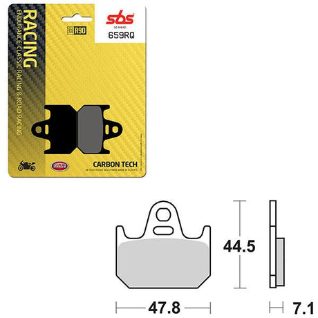SBS ROAD RACING & TRACKDAYS CARBON TECH REAR BRAKE PAD (6210659108) - DRIVEN Canada's Powersports 6210659108