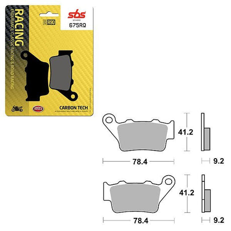SBS ROAD RACING & TRACKDAYS CARBON TECH REAR BRAKE PAD (6210675108) - DRIVEN Canada's Powersports 6210675108