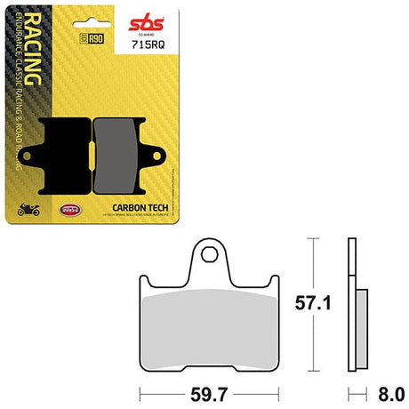 SBS ROAD RACING & TRACKDAYS CARBON TECH REAR BRAKE PAD (6210715108) - DRIVEN Canada's Powersports 6210715108