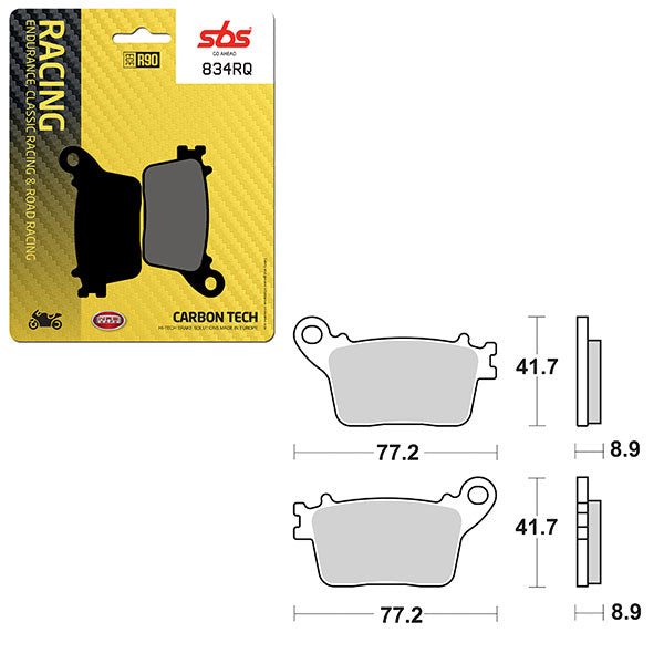 SBS ROAD RACING & TRACKDAYS CARBON TECH REAR BRAKE PAD (6210834108) - DRIVEN Canada's Powersports 6210834108