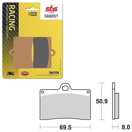 SBS ROAD RACING & TRACKDAYS SINTER FRONT BRAKE PAD (6470566108) - DRIVEN Canada's Powersports 6470566108