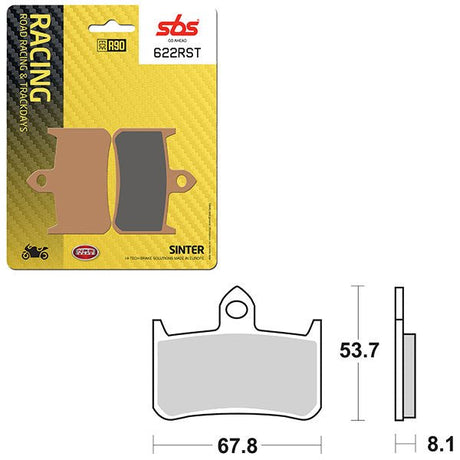 SBS ROAD RACING & TRACKDAYS SINTER FRONT BRAKE PAD (6470622108) - DRIVEN Canada's Powersports 6470622108