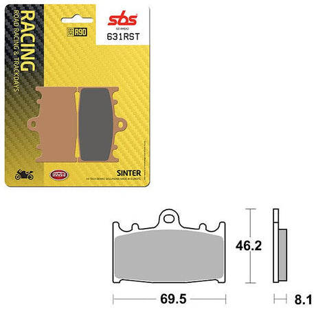 SBS ROAD RACING & TRACKDAYS SINTER FRONT BRAKE PAD (6470631108) - DRIVEN Canada's Powersports 6470631108