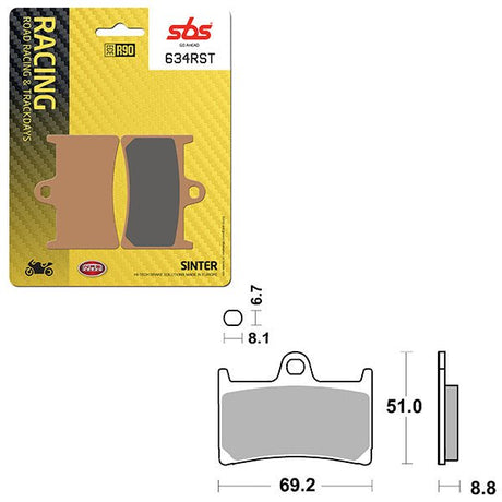 SBS ROAD RACING & TRACKDAYS SINTER FRONT BRAKE PAD (6470634108) - DRIVEN Canada's Powersports 6470634108