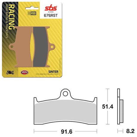 SBS ROAD RACING & TRACKDAYS SINTER FRONT BRAKE PAD (6470676108) - DRIVEN Canada's Powersports 6470676108