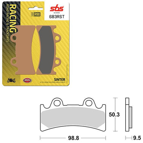 SBS ROAD RACING & TRACKDAYS SINTER FRONT BRAKE PAD (6470683108) - DRIVEN Canada's Powersports 6470683108