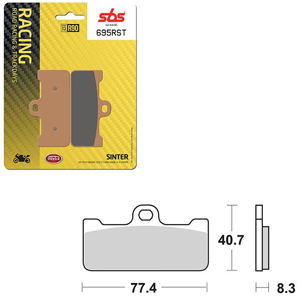 SBS ROAD RACING & TRACKDAYS SINTER FRONT BRAKE PAD (6470695108) - DRIVEN Canada's Powersports 6470695108