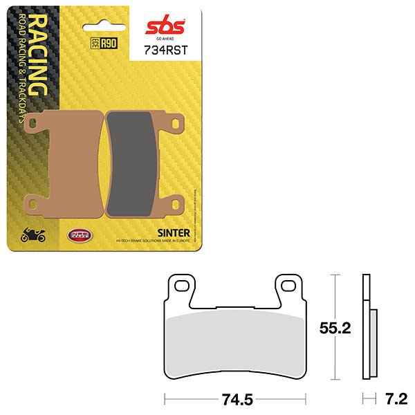 SBS ROAD RACING & TRACKDAYS SINTER FRONT BRAKE PAD (6470734108) - DRIVEN Canada's Powersports 6470734108