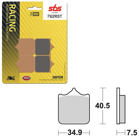 SBS ROAD RACING & TRACKDAYS SINTER FRONT BRAKE PAD (6470762108) - DRIVEN Canada's Powersports 6470762108