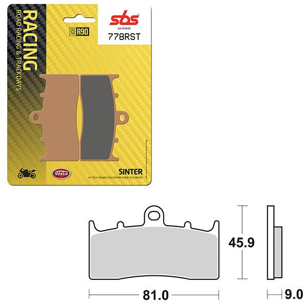 SBS ROAD RACING & TRACKDAYS SINTER FRONT BRAKE PAD (6470778108) - DRIVEN Canada's Powersports 6470778108