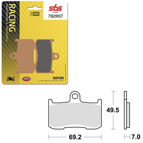 SBS ROAD RACING & TRACKDAYS SINTER FRONT BRAKE PAD (6470782108) - DRIVEN Canada's Powersports 6470782108