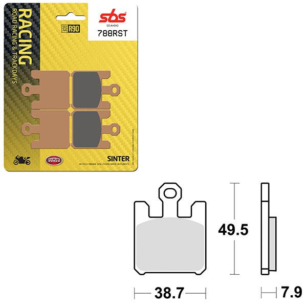 SBS ROAD RACING & TRACKDAYS SINTER FRONT BRAKE PAD (6470788108) - DRIVEN Canada's Powersports 6470788108
