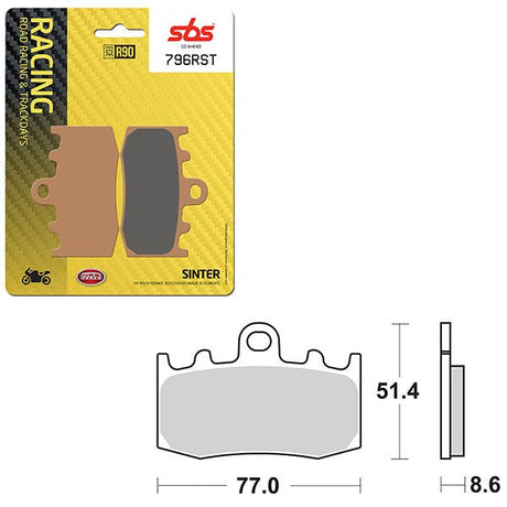 SBS ROAD RACING & TRACKDAYS SINTER FRONT BRAKE PAD (6470796108) - DRIVEN Canada's Powersports 6470796108