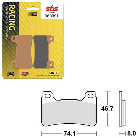SBS ROAD RACING & TRACKDAYS SINTER FRONT BRAKE PAD (6470809108) - DRIVEN Canada's Powersports 6470809108