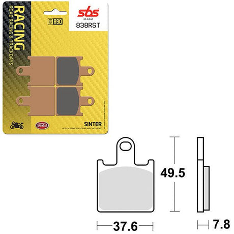 SBS ROAD RACING & TRACKDAYS SINTER FRONT BRAKE PAD (6470838108) - DRIVEN Canada's Powersports 6470838108