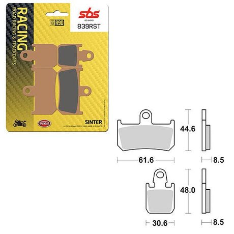 SBS ROAD RACING & TRACKDAYS SINTER FRONT BRAKE PAD (6470839108) - DRIVEN Canada's Powersports 6470839108
