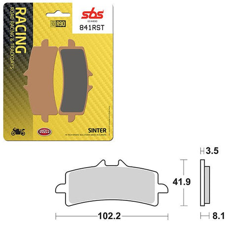 SBS ROAD RACING & TRACKDAYS SINTER FRONT BRAKE PAD (6470841108) - DRIVEN Canada's Powersports 6470841108