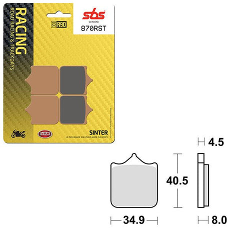 SBS ROAD RACING & TRACKDAYS SINTER FRONT BRAKE PAD (6470870108) - DRIVEN Canada's Powersports 6470870108