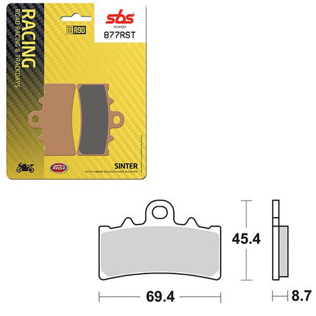 SBS ROAD RACING & TRACKDAYS SINTER FRONT BRAKE PAD (6470877108) - DRIVEN Canada's Powersports 6470877108